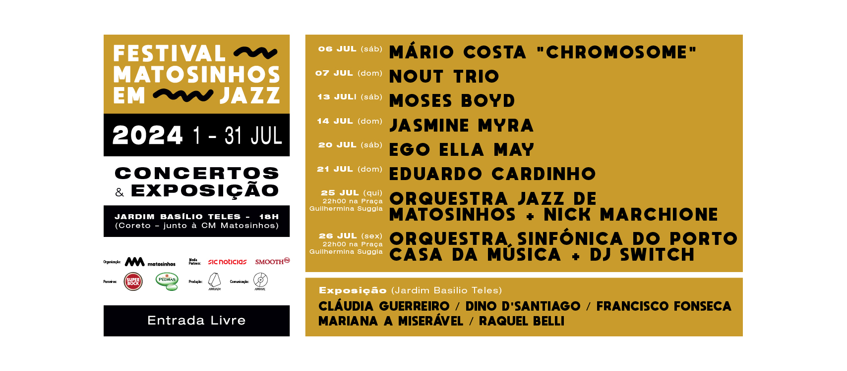 "Matosinhos em Jazz" est de regresso ao coreto do Parque Baslio Teles!